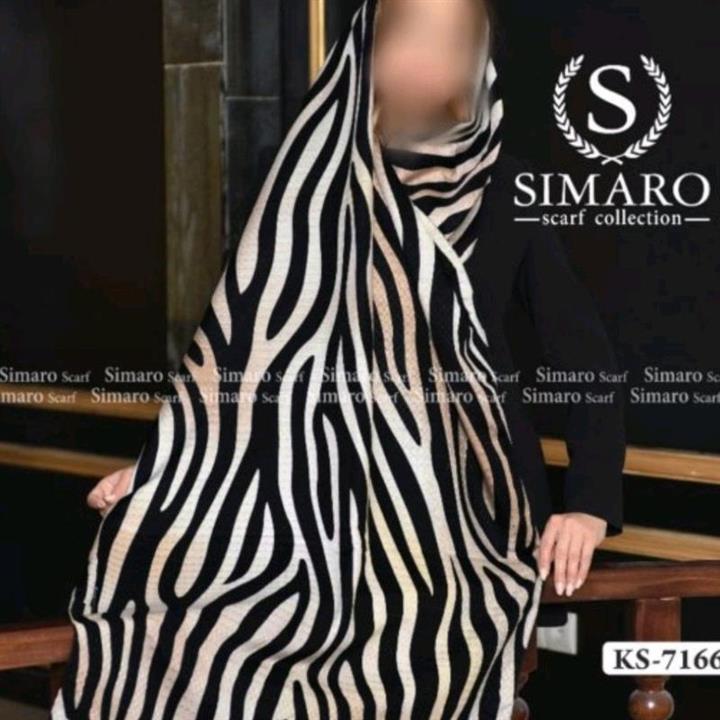 شال نخی پارچه کریستال نگینی برندسیمارودوردوخت منگوله دار
